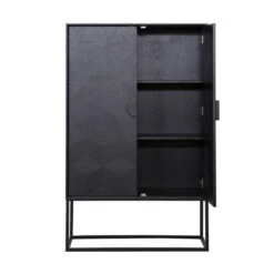 Grote Kast Zwart Hout -WOOOD Verkoopwinkel richmond interiors blax grote kast zwart hout 04