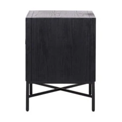 Zwart Nachtkastje Van Hout -WOOOD Verkoopwinkel richmond interiors blax zwart nachtkastje van hout 02