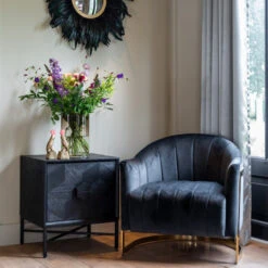 Zwart Nachtkastje Van Hout -WOOOD Verkoopwinkel richmond interiors blax zwart nachtkastje van hout 08