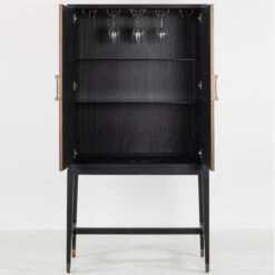 Design Wandkast Leer -WOOOD Verkoopwinkel richmond interiors bloomingville design wandkast leer 06