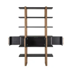 Wandkast Hout En Goud -WOOOD Verkoopwinkel richmond interiors cambon wandkast hout en goud 04