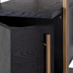 Wandkast Hout En Goud -WOOOD Verkoopwinkel richmond interiors cambon wandkast hout en goud 11