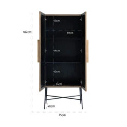 Gouden Wandkast Ribbelmotief -WOOOD Verkoopwinkel richmond interiors ironville gouden wandkast ribbelmotief 06