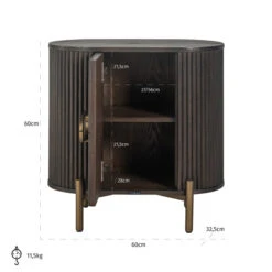 Ovaal Nachtkastje -WOOOD Verkoopwinkel richmond interiors luxor ovaal nachtkastje 05