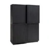 Wandkast Zwart Eiken Hout -WOOOD Verkoopwinkel richmond interiors oakura tetrad wandkast zwart eiken hout 01