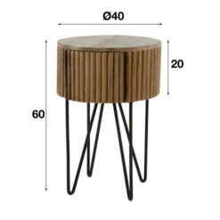 Rond Nachtkastje Mangohout -WOOOD Verkoopwinkel rond nachtkastje mangohout tweak giani 06