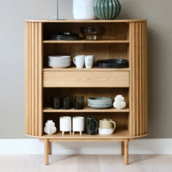 Scandinavische Wandkast Eikenfineer -WOOOD Verkoopwinkel scandinavische wandkast eikenfineer bodio togo 09