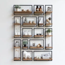 Wandrek Met 2 Planken -WOOOD Verkoopwinkel shelfmate wand planken 05 3