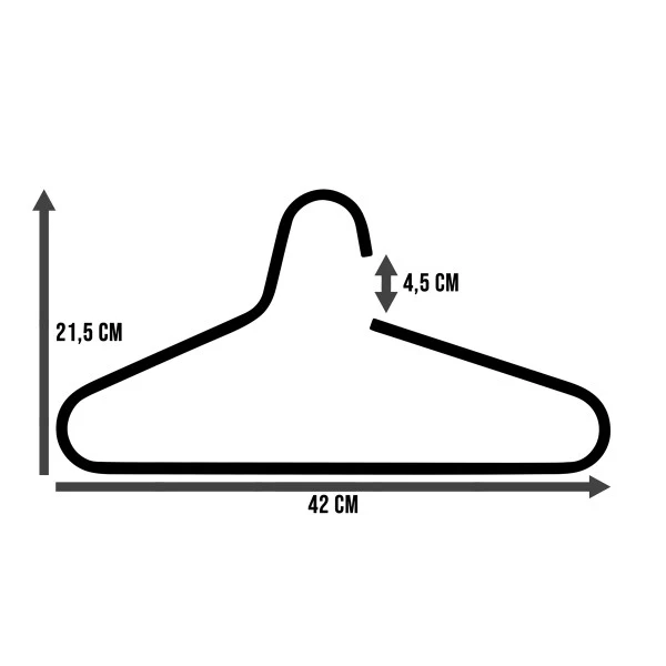 Kledinghanger Van RVS Nikkel Set Van 5 St. 4 Kledinghanger Van RVS Nikkel Set Van 5 St. - Afbeelding 3