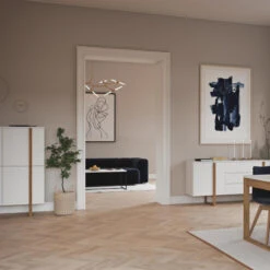 Moderne Bergkast Met Eiken -WOOOD Verkoopwinkel tenzo birka moderne bergkast wit met eiken 07 1