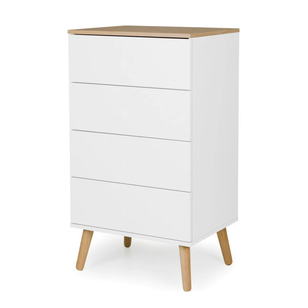 Hoge Eiken Ladekast 4 Hoge Eiken Ladekast - Afbeelding 2