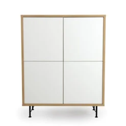 Eiken Wandkast Mat Zwart -WOOOD Verkoopwinkel tenzo flow eiken wandkast 08