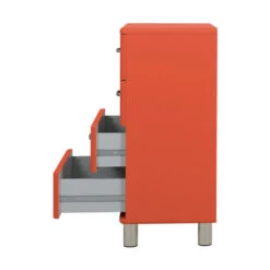 Halfhoge Ladekast -WOOOD Verkoopwinkel tenzo malibu halfhoge ladekast rood 02 3