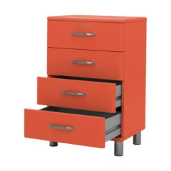 Halfhoge Ladekast -WOOOD Verkoopwinkel tenzo malibu halfhoge ladekast rood 03 2