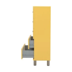 Hoge Ladekast -WOOOD Verkoopwinkel tenzo malibu hoge ladekast geel 01 1