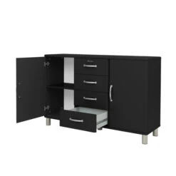 Retro Dressoir -WOOOD Verkoopwinkel tenzo malibu retro dressoir zwart 04 1