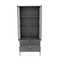 Moderne Vitrinekast Mat -WOOOD Verkoopwinkel tenzo uno hoge vitrinekast 03