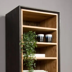 Smalle Boekenkast Eikenhout -WOOOD Verkoopwinkel tower living bresso smalle boekenkast eikenhout 02