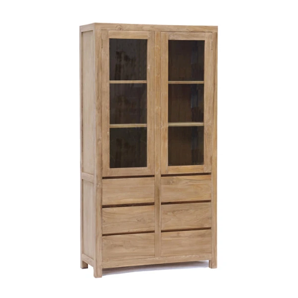 Vitrinekast Teak 2 Deurs - Afbeelding 2