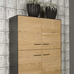 Wandkast Eiken Met Metaal -WOOOD Verkoopwinkel tower living lido wandkast eiken met metaal 03