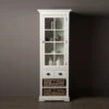 Smalle Vitrinekast Met Manden Landelijk -WOOOD Verkoopwinkel tower living napoli smale vitrinekast met manden 01