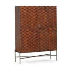 Grote Kast Mangohout Snijwerk