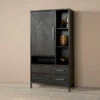 Zwarte Wandkast -WOOOD Verkoopwinkel tower living ziano zwarte wandkast 02
