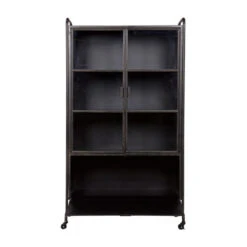 BePureHome Vitrinekast Op Wielen -WOOOD Verkoopwinkel vitrinekast op wielen bepure steel 03