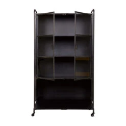 BePureHome Vitrinekast Op Wielen -WOOOD Verkoopwinkel vitrinekast op wielen bepure steel 04