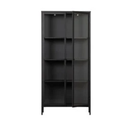 VTwonen Zwarte Vitrinekast Van Ijzer -WOOOD Verkoopwinkel vtwonen precious zwarte vitrinekast van ijzer 01