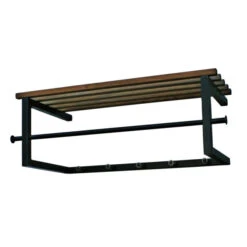 Design Kapstok Metaal En Eikenhout -WOOOD Verkoopwinkel wandkapstok design spinder design marco 02