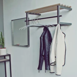 Design Kapstok Metaal En Eikenhout