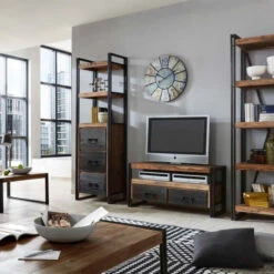 Smalle Kast Sheesham Hout -WOOOD Verkoopwinkel wandkast lavis havel 03 800x800 1