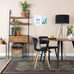 Wandrek Metaal Met Hout -WOOOD Verkoopwinkel wandrek metaal met hout rook lumz home 01