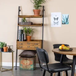 Wandrek Metaal Met Hout