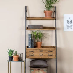 Wandrek Metaal Met Hout -WOOOD Verkoopwinkel wandrek metaal met hout rook lumz home 08