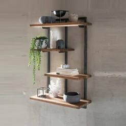 Wandrek Teak Met Metaal 70 X 97 Cm