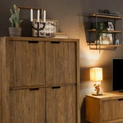 Wandrek Van Hout En Metaal 60x60 Cm -WOOOD Verkoopwinkel wandrek van hout en metaal 60x60 cm lovina lavis 11