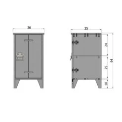 WOOOD Houten Nachtkastje -WOOOD Verkoopwinkel woood kluis houten nachtkastje 03