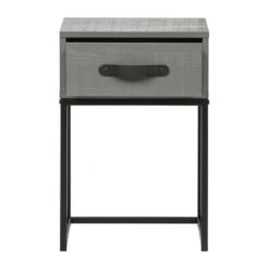 WOOOD Stoer Nachtkastje Van Grijs Hout -WOOOD Verkoopwinkel woood morris stoer nachtkastje van grijs hout 3