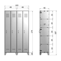 WOOOD Hoge Lockerkast Van Grenen -WOOOD Verkoopwinkel woood stijn hoge lockerkast van grenen 10