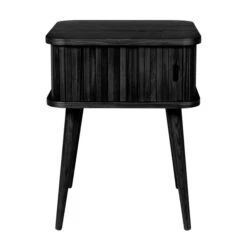 Zuiver Zwart Retro Nachtkastje