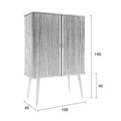 Zuiver Zwarte Design Wandkast -WOOOD Verkoopwinkel zuiver barbier black zwarte design wandkast 10