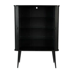 Zuiver Zwarte Design Wandkast -WOOOD Verkoopwinkel zuiver barbier black zwarte design wandkast 5