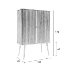 Zuiver Design Wandkast Walnoot -WOOOD Verkoopwinkel zuiver barbier walnut design wandkast walnoot 13