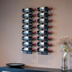 Zwart Wijnrek Muur -WOOOD Verkoopwinkel zwart wijnrek muur bodio reserva 8 10