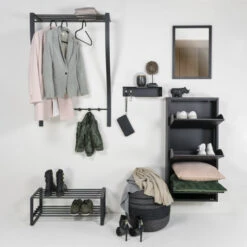 Zwarte Design Kapstok 10 Zwarte Design Kapstok -WOOOD Verkoopwinkel zwarte design kapstok lumz home wave 02